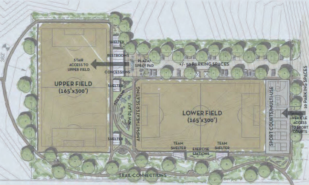 plan drawing of Poulsbo Event and Recreation Center