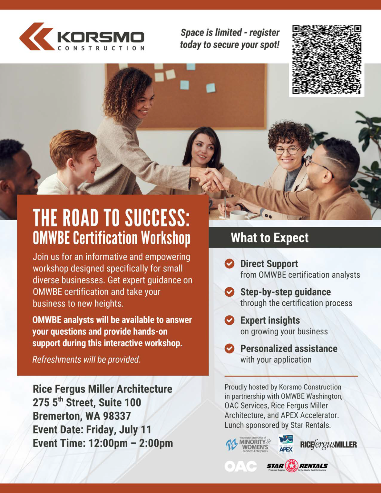 OMWBE Certification Workshop -In person and online options Photo - Click Here to See