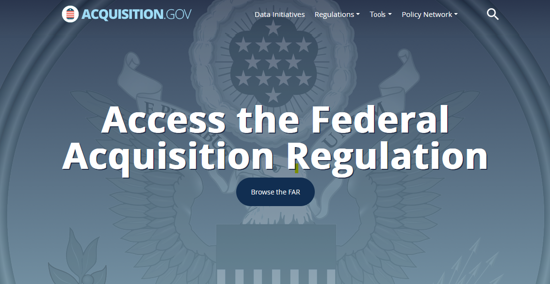 Federal Acquisition Regulations (FAR) Photo - Click Here to See